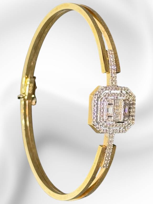 14 Ayar Altın Baget Kelepçe - 2