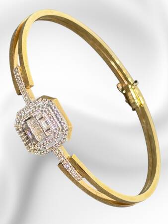 14 Ayar Altın Baget Kelepçe - 4