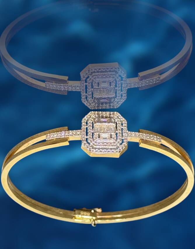 14 Ayar Altın Baget Kelepçe - 5