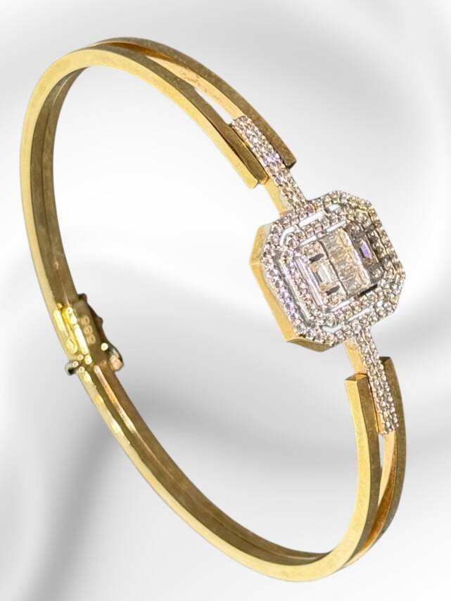 14 Ayar Altın Baget Kelepçe - 6