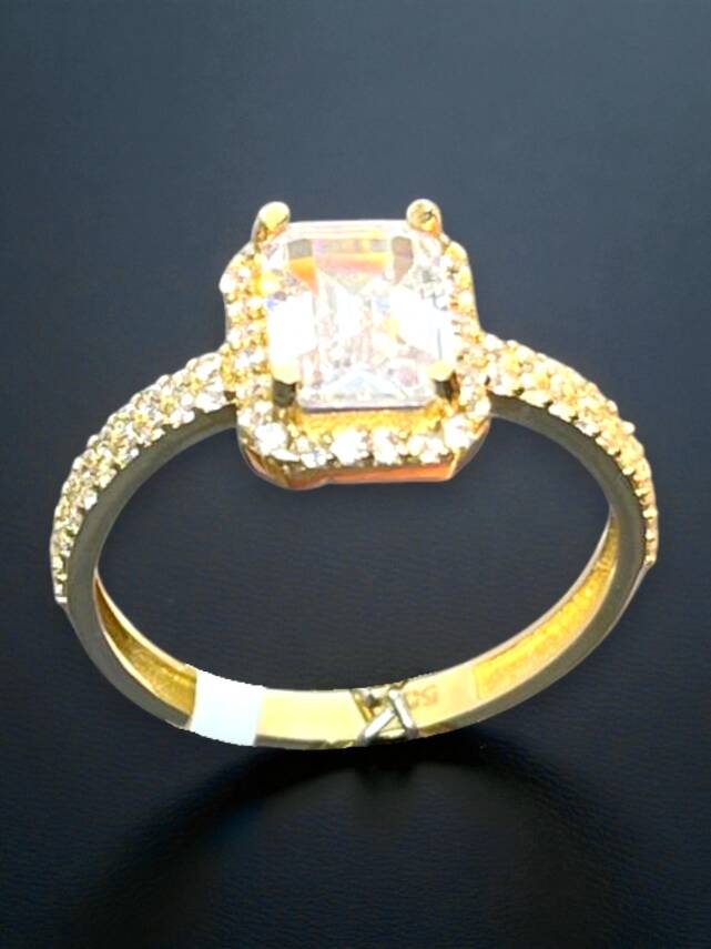 14 Ayar Altın Baget Yüzük - 7