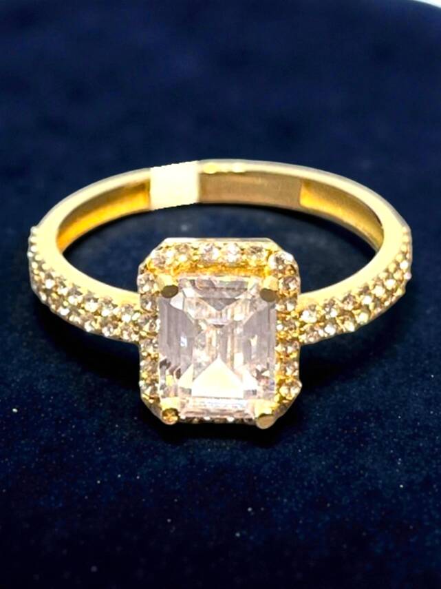 14 Ayar Altın Baget Yüzük - 1