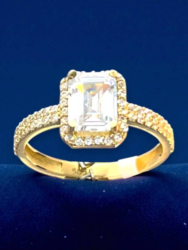 14 Ayar Altın Baget Yüzük - 4