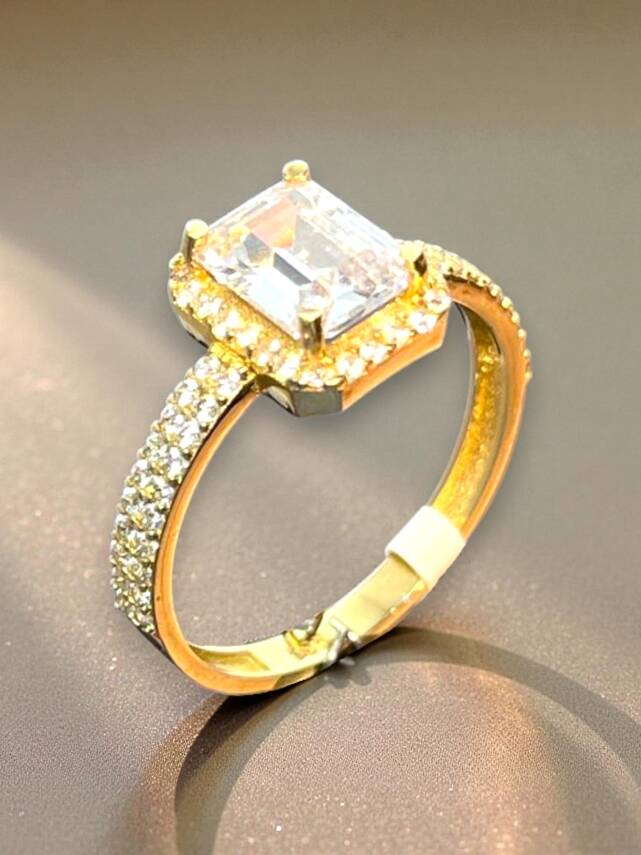 14 Ayar Altın Baget Yüzük - 2