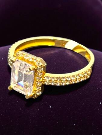 14 Ayar Altın Baget Yüzük - 3