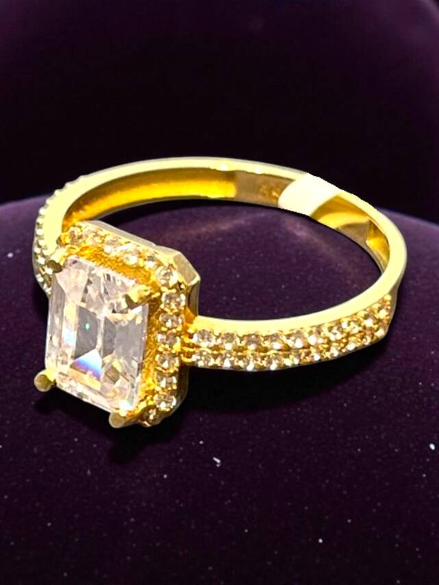 14 Ayar Altın Baget Yüzük - 3