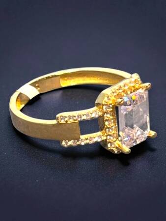 14 Ayar Altın Baget Yüzük - 5