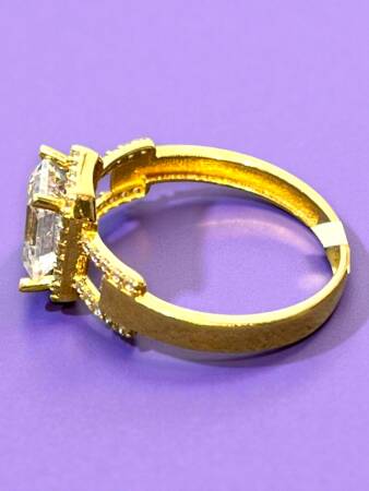 14 Ayar Altın Baget Yüzük - 3