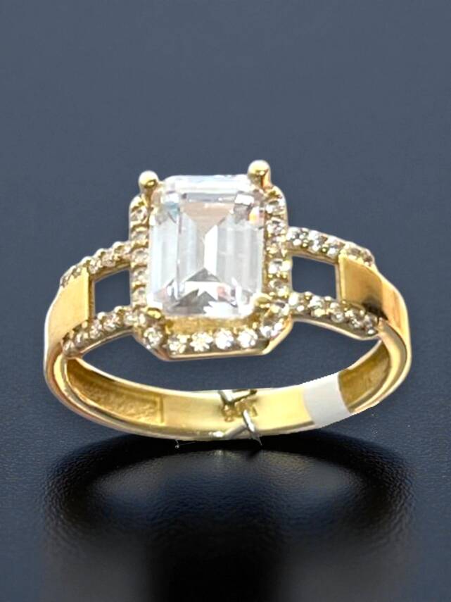 14 Ayar Altın Baget Yüzük - 2