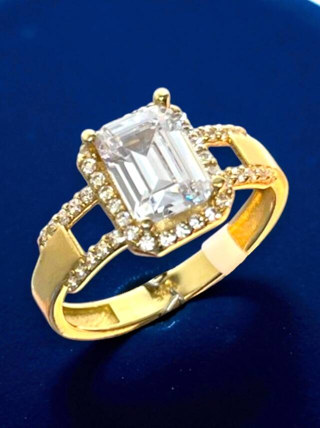 14 Ayar Altın Baget Yüzük - 4