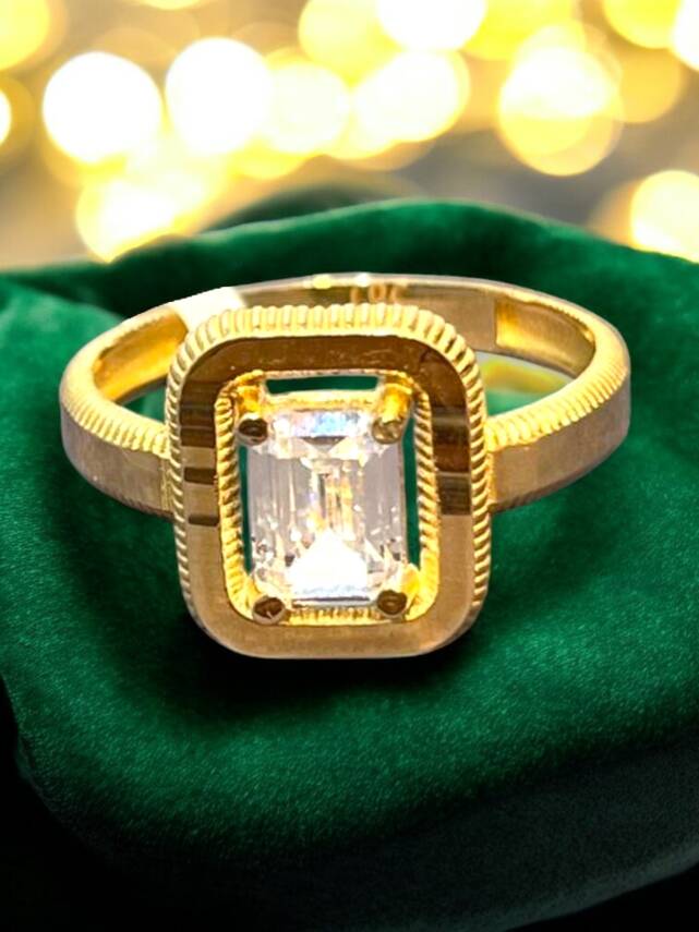 14 Ayar Altın Baget Yüzük - 2