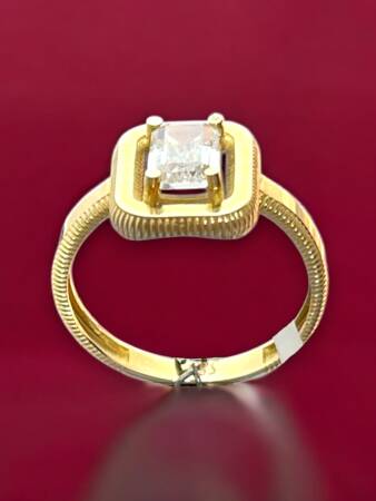 14 Ayar Altın Baget Yüzük - 5