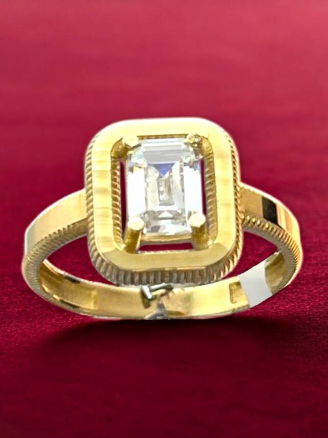 14 Ayar Altın Baget Yüzük - 1