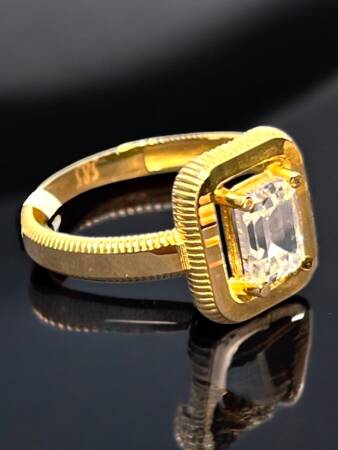 14 Ayar Altın Baget Yüzük - 6