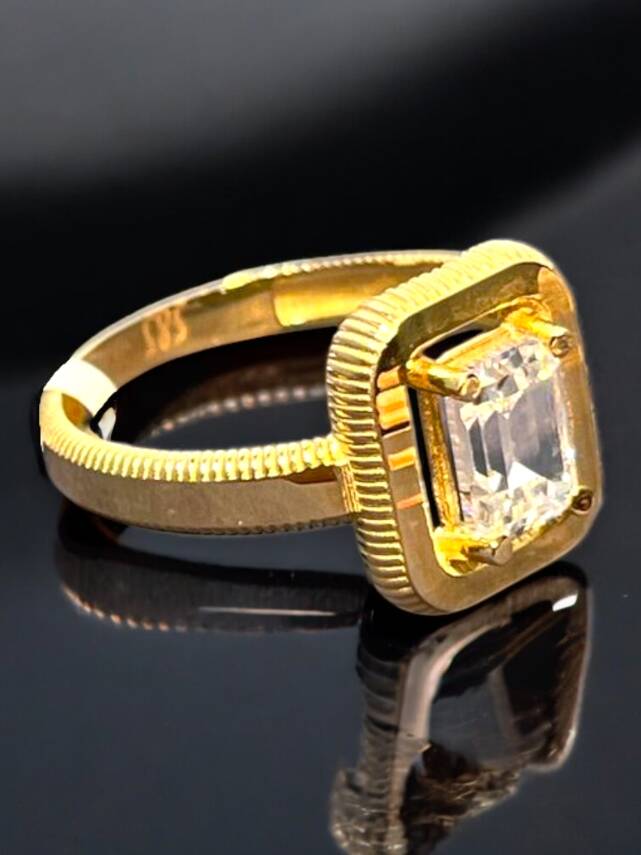 14 Ayar Altın Baget Yüzük - 6