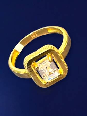 14 Ayar Altın Baget Yüzük - 8