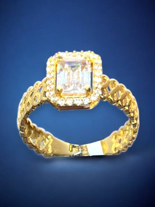 14 Ayar Altın Baget Yüzük - 4