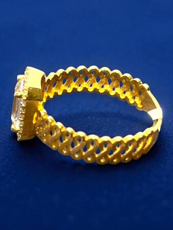 14 Ayar Altın Baget Yüzük - 7