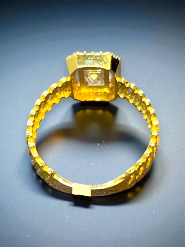 14 Ayar Altın Baget Yüzük - 8