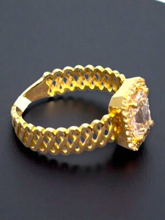 14 Ayar Altın Baget Yüzük - 5