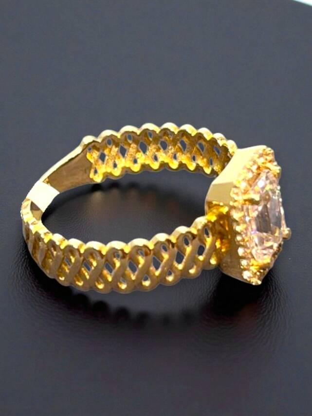 14 Ayar Altın Baget Yüzük - 5