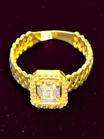 14 Ayar Altın Baget Yüzük - 3