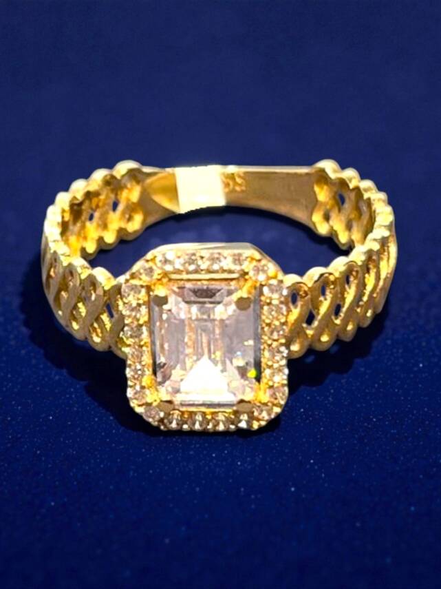 14 Ayar Altın Baget Yüzük - 1