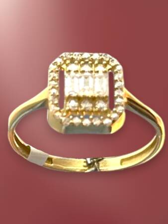 14 Ayar Altın Baget Yüzük - 6