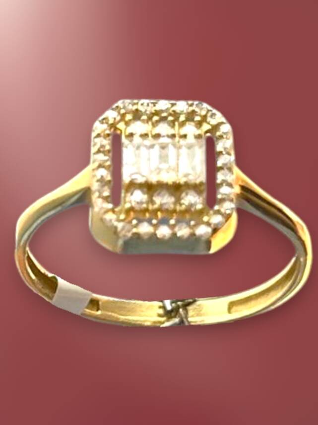 14 Ayar Altın Baget Yüzük - 6