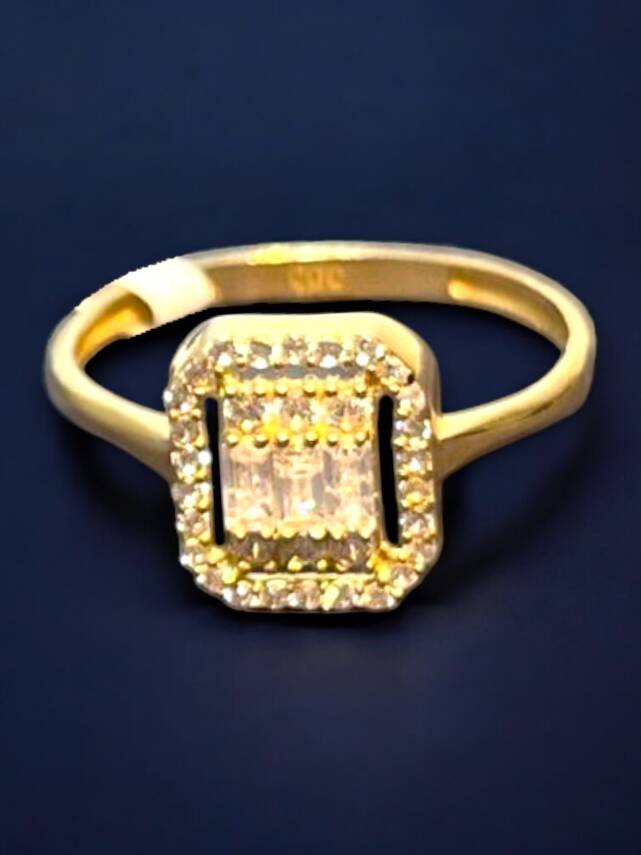 14 Ayar Altın Baget Yüzük - 1