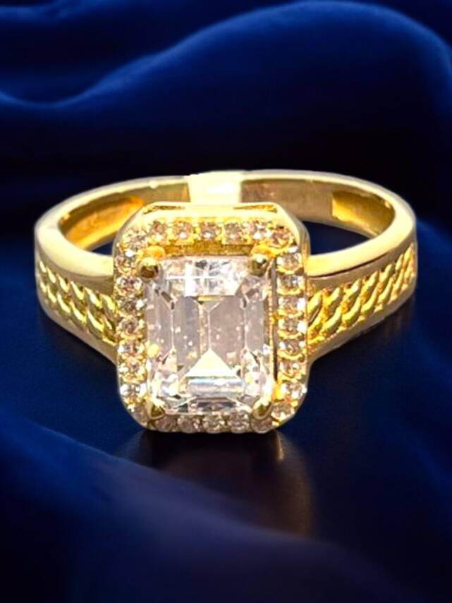 14 Ayar Altın Baget Yüzük - 1