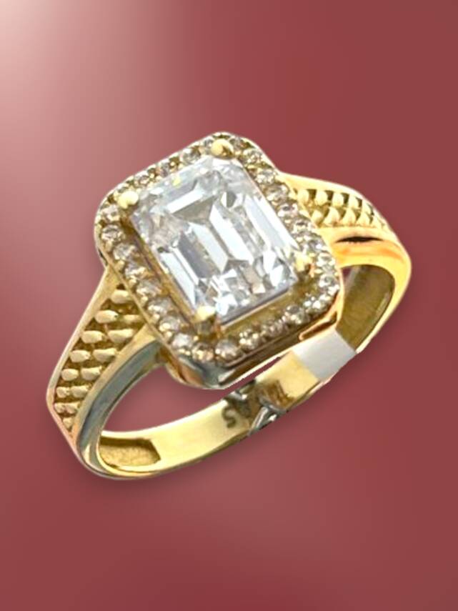 14 Ayar Altın Baget Yüzük - 6