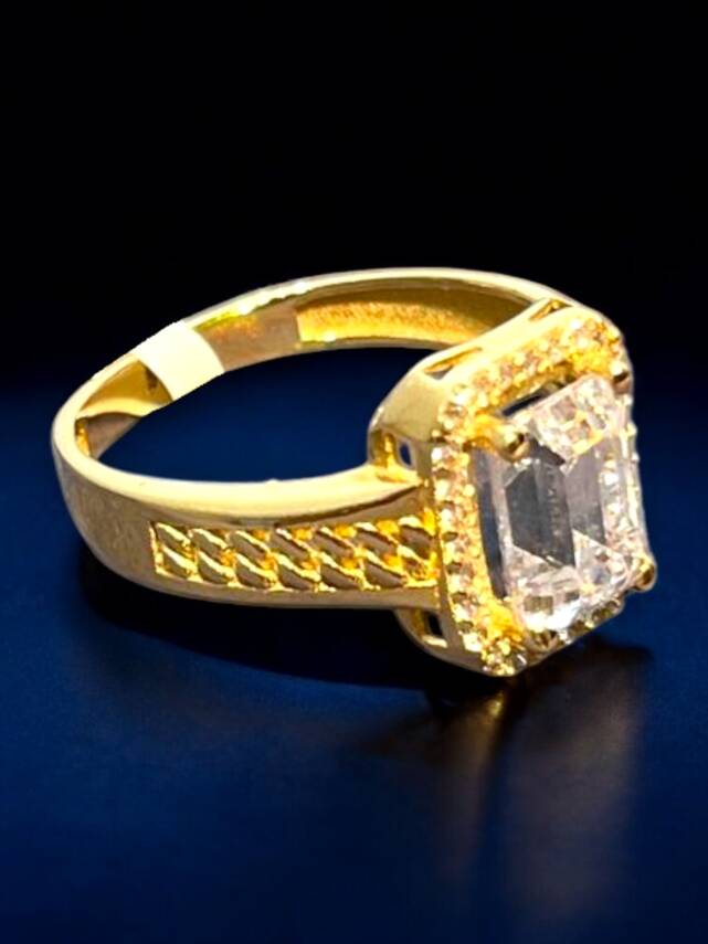 14 Ayar Altın Baget Yüzük - 5