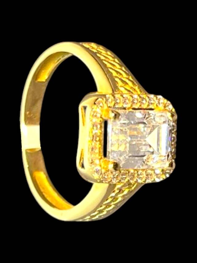 14 Ayar Altın Baget Yüzük - 8