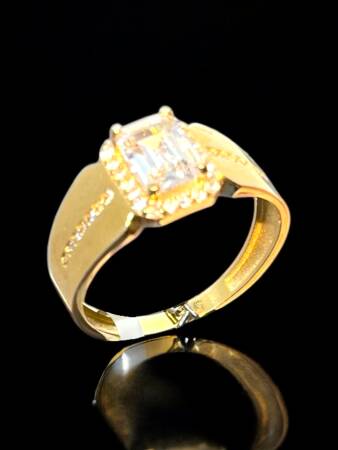 14 Ayar Altın Baget Yüzük - 3