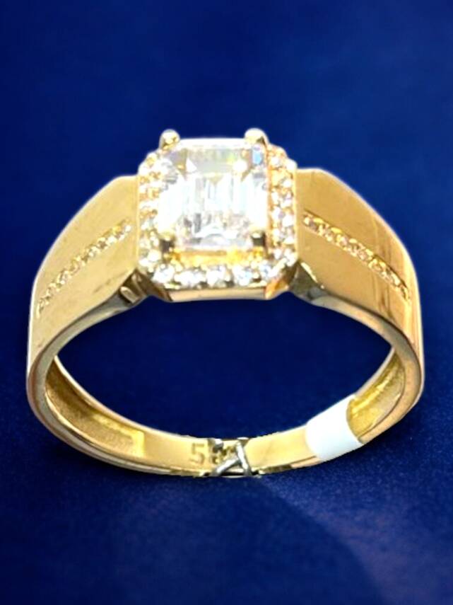 14 Ayar Altın Baget Yüzük - 5