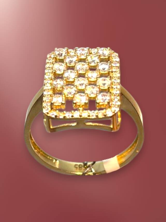 14 Ayar Altın Baget Yüzük - 3