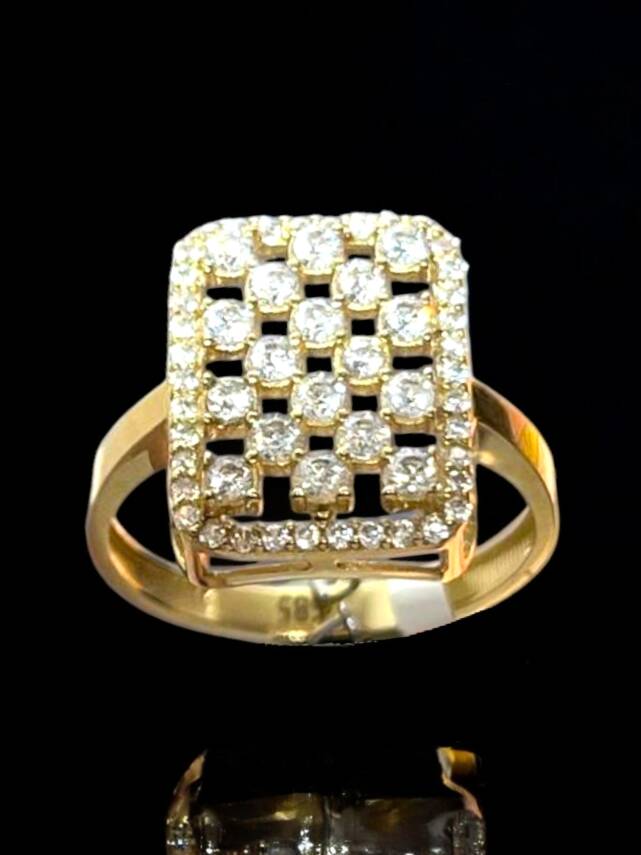 14 Ayar Altın Baget Yüzük - 1