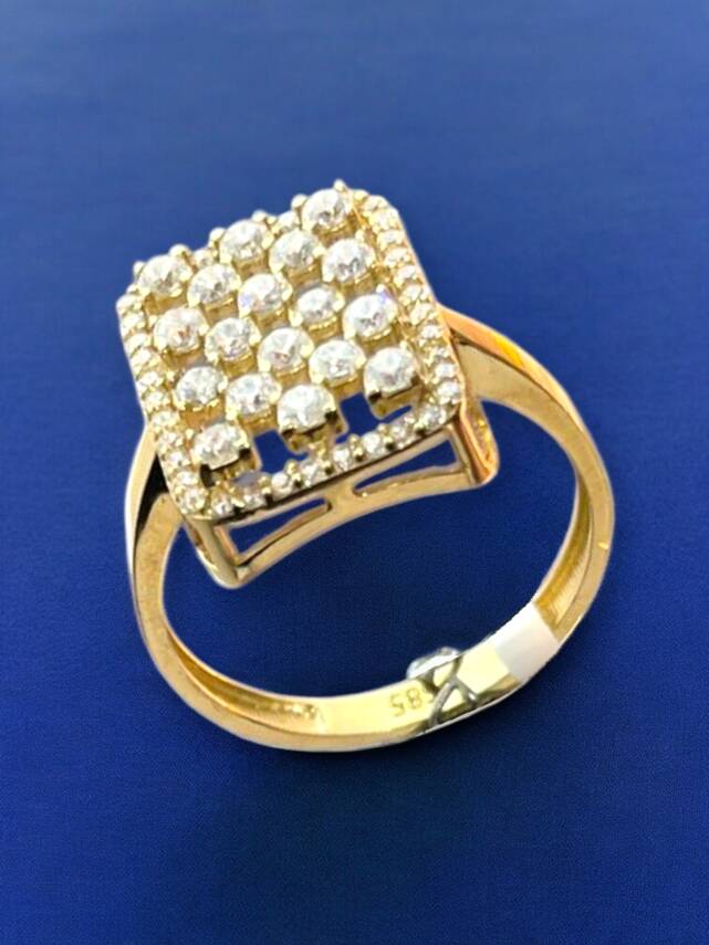 14 Ayar Altın Baget Yüzük - 8