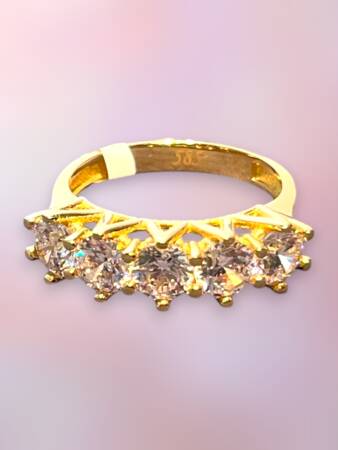 14 Ayar Altın Beştaş Yüzük - 