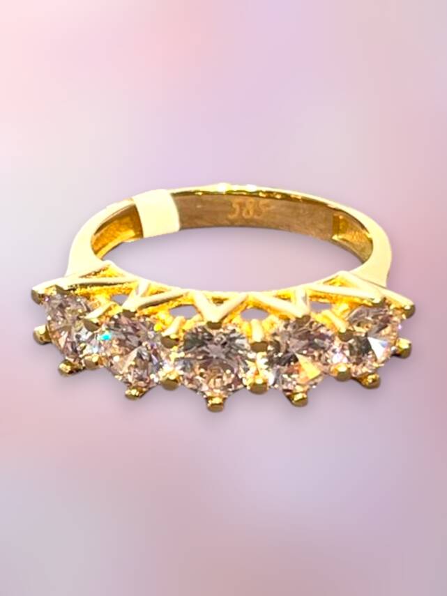 14 Ayar Altın Beştaş Yüzük - 1