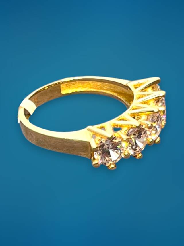 14 Ayar Altın Beştaş Yüzük - 3