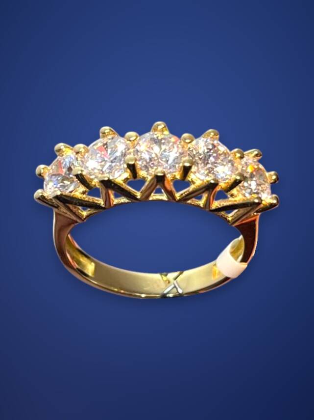 14 Ayar Altın Beştaş Yüzük - 2