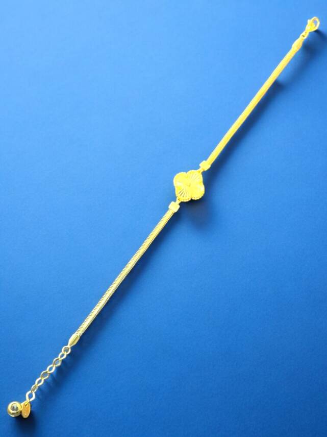 14 Ayar Altın Balıksırtı Yonca Kolye ve Bileklik Set - 9