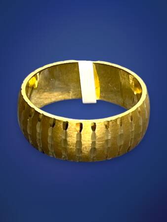 14 Ayar Altın Unisex Bambu Alyans - 2