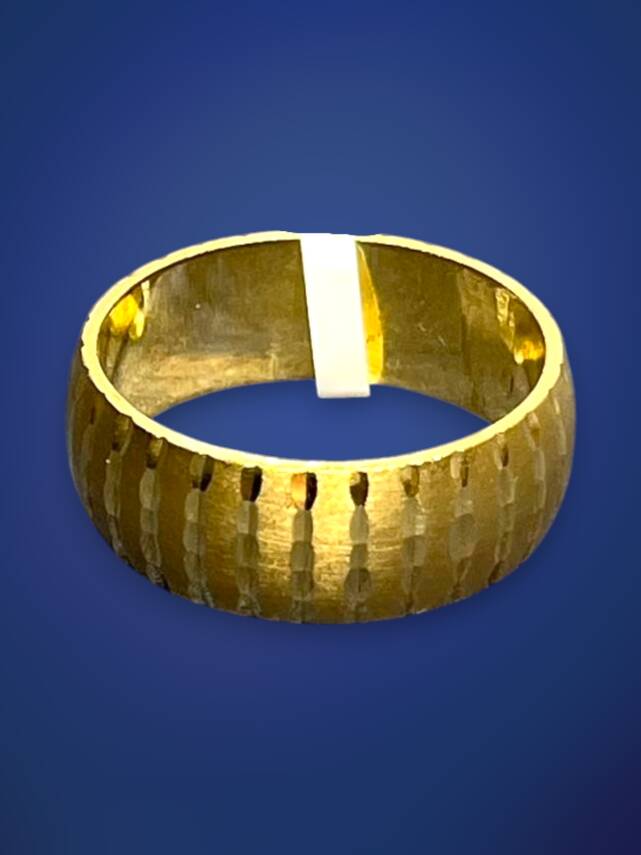 14 Ayar Altın Unisex Bambu Alyans - 2