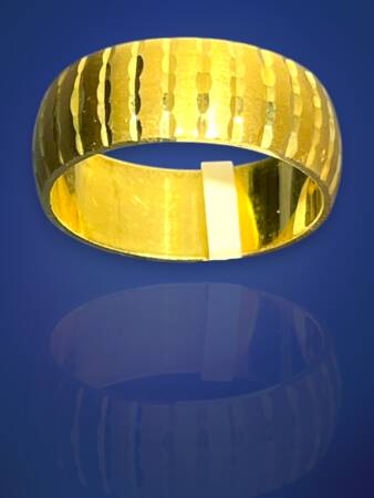 14 Ayar Altın Unisex Bambu Alyans - 6