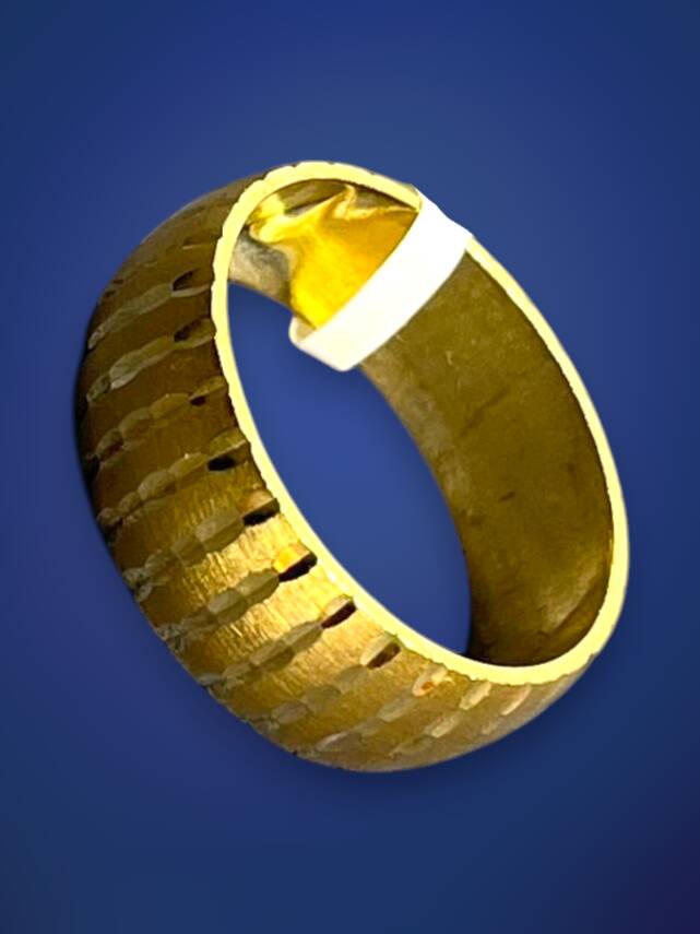 14 Ayar Altın Unisex Bambu Alyans - 4