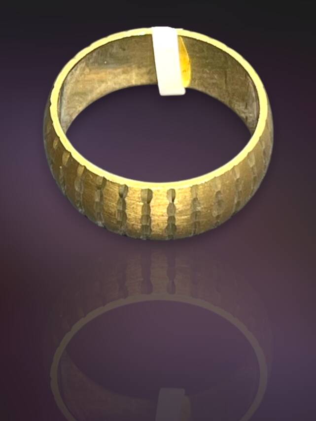 14 Ayar Altın Unisex Bambu Alyans - 3