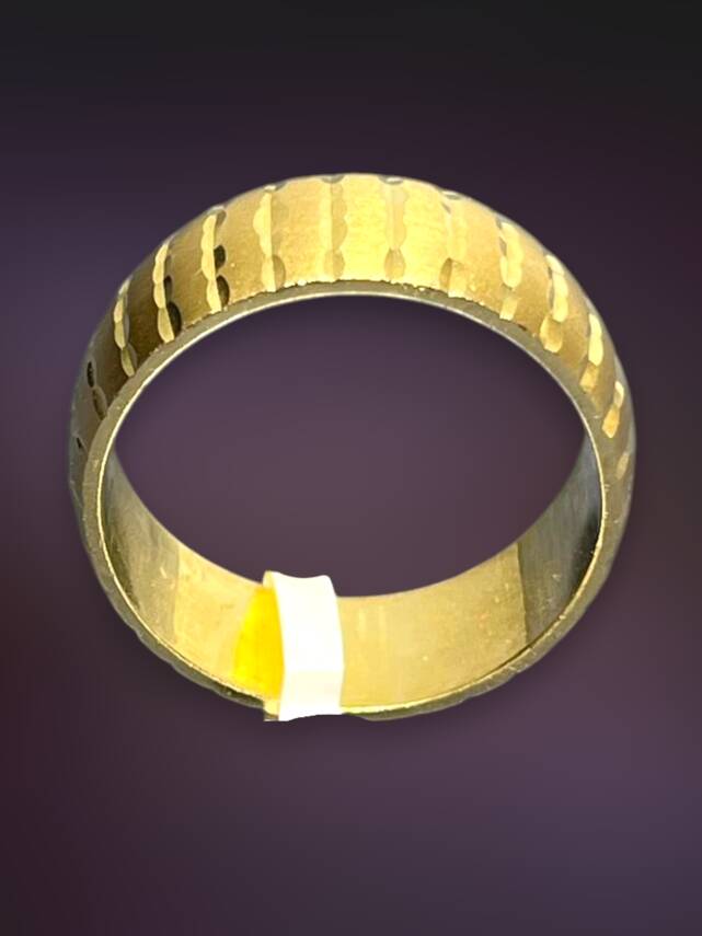 14 Ayar Altın Unisex Bambu Alyans - 5